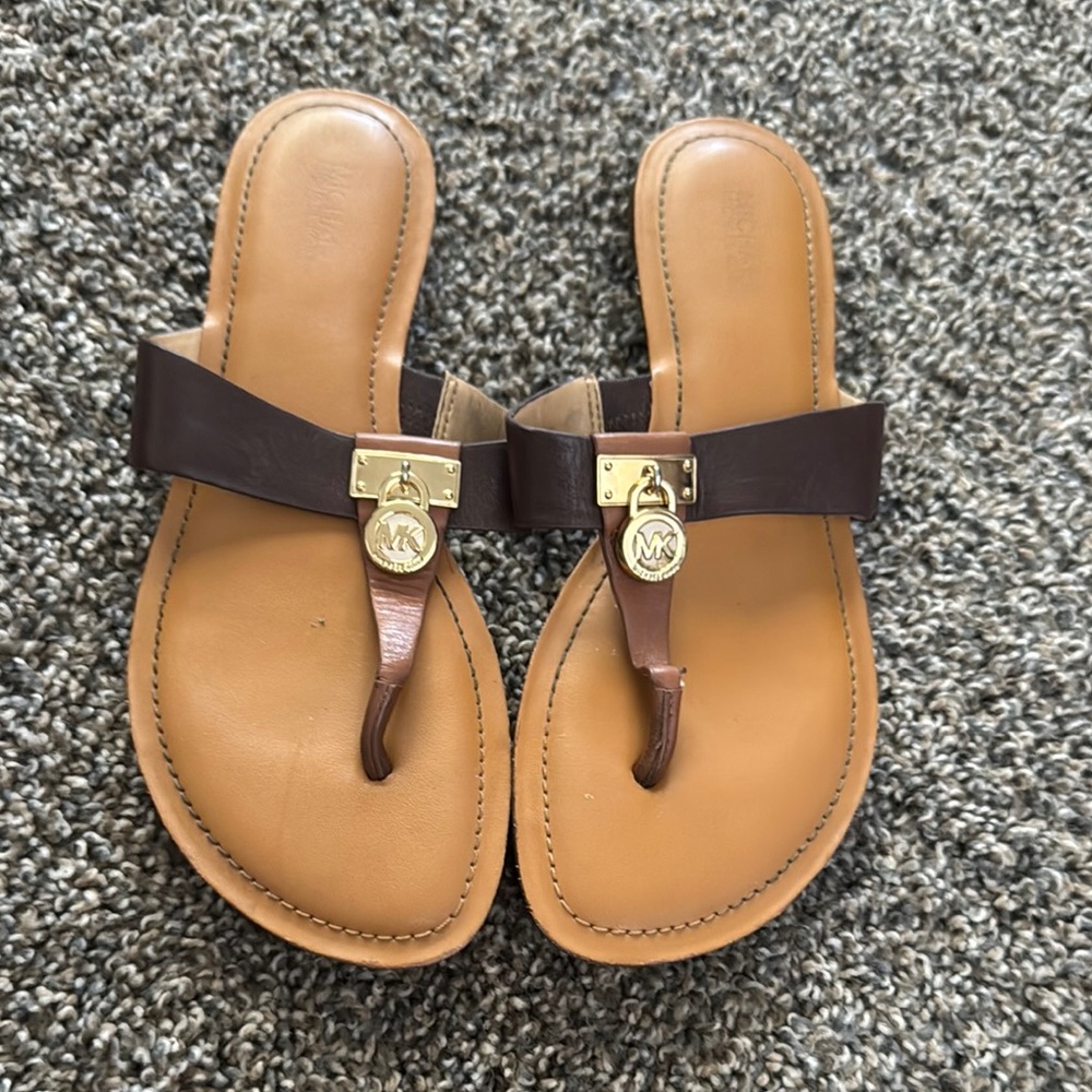 Michael Kors Tan and Brown Sandals